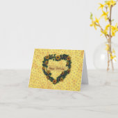 ハッピーバースデーリース カード (黄色い花)