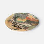 ハッピーバースデールース図解入りの、写真付きのター ペーパープレート (アングル)