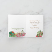 ハッピーバースデーレイジーリザードデザートランドスケープカード カード (内部)