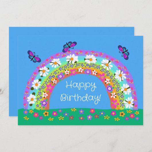 ハッピーバースデーレインボーオブフラワーズバタフライ (正面/裏面)