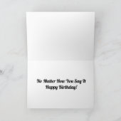 ハッピーバースデーレインボーカラフル多国語 カード (内部)