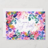 ハッピーバースデーレインボーガーデンフローラ カード (正面)