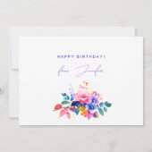 ハッピーバースデーレインボーガーデンフローラ カード (裏面)