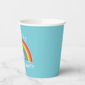 ハッピーバースデーレインボーガールズパーティー パーソナライズされた 紙コップ (左)