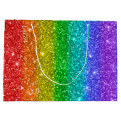 ハッピーバースデーレインボーグリッター ラージペーパーバッグ (裏面)