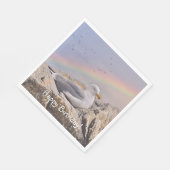 ハッピーバースデーレインボーシーガル スタンダードランチョンナプキン (角)