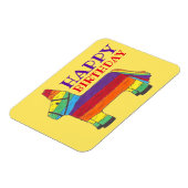 ハッピーバースデーレインボードンキーピナタフィエスタパーティー マグネット (左側)