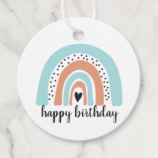 ハッピーバースデーレインボーブルーピーチ フェイバータグ (正面)
