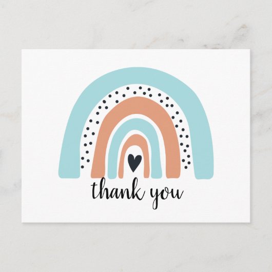 ハッピーバースデーレインボーブルーピーチ ポストカード (正面)
