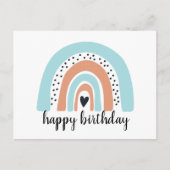 ハッピーバースデーレインボーブルーピーチ ポストカード (正面)