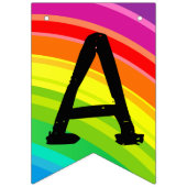 ハッピーバースデーレインボー数々のユニコーンカラー旗 バンティングフラッグ (第3の旗)