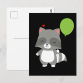 ハッピーバースデーレッキューン少年少女バルーンゴミパンダ ポストカード (正面/裏面)