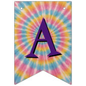 ハッピーバースデーレッツグルーヴ絞り染め バンティングフラッグ (第3の旗)