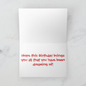 ハッピーバースデーレッドコルベット カード (内部)