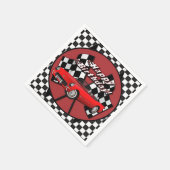 ハッピーバースデーレッドスポーツカーナプキンス スタンダードカクテルナプキン (角)