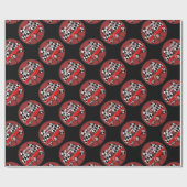 ハッピーバースデーレッドスポーツカー ラッピングペーパー (フラット)