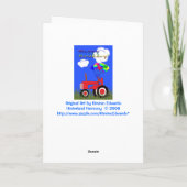 ハッピーバースデーレッドトラクタカード カード (裏面)