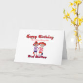 ハッピーバースデーレッドハッター カード (黄色い花)