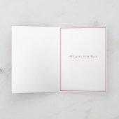 ハッピーバースデーレッドホワイトローズ カード (内部)