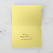 ハッピーバースデーレッド、イエロー、ホワイトのローズカード カード (内部)