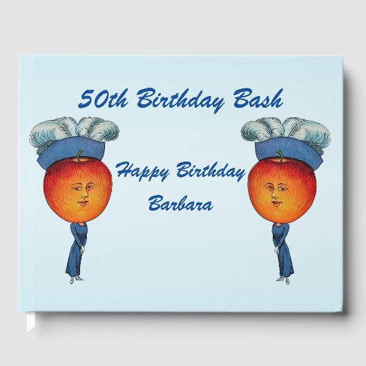 ハッピーバースデーレディエレガントアップルヘッドハファンシーット ゲストブック (正面)