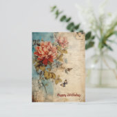 ハッピーバースデーレディグランジフローラ20 ポストカード (スタンド正面)