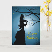 ハッピーバースデーレディ遊ズAヴァイオリン カード (黄色い花)