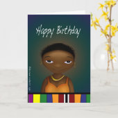 ハッピーバースデーレディ カード (黄色い花)