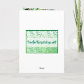 ハッピーバースデーレトロキノコとぬりえページ カード (裏面)