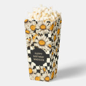 ハッピーバースデーレトログルーヴィデイジーチェッカーボード フェイバーボックス (はじけた状態)