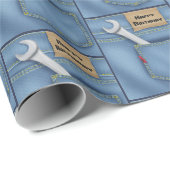 ハッピーバースデーレンチ入りポケット ラッピングペーパー (ロールコーナー)