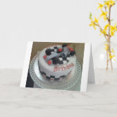 ハッピーバースデーレーシングカー カード (黄色い花)