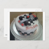 ハッピーバースデーレーシングカー ポストカード (正面/裏面)