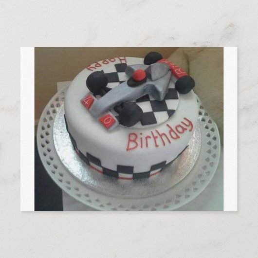 ハッピーバースデーレーシングカー ポストカード (正面)