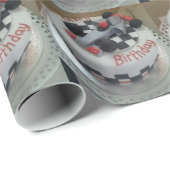 ハッピーバースデーレーシングカー ラッピングペーパー (ロールコーナー)