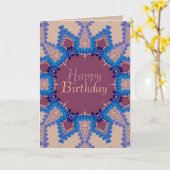ハッピーバースデーレーススター挨拶カード カード (黄色い花)