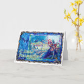 ハッピーバースデーロシアのカードとバレエのダンサー カード (黄色い花)