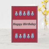 ハッピーバースデーロシアのドールカード カード (黄色い花)