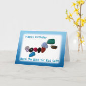 ハッピーバースデーロック カード (黄色い花)