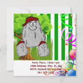 ハッピーバースデーロック ポテトカード 誕生日招待風船 招待状 (裏面)