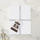 ハッピーバースデーロットワイラードッグ ギフトタグ (より糸付き)