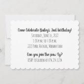 ハッピーバースデーロットワイラードッグ 招待状 (裏面)