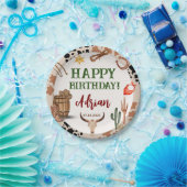 ハッピーバースデーロデパーティーカウボーイ ペーパープレート (パーティー)