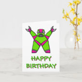 ハッピーバースデーロボット カード (黄色い花)