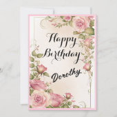 ハッピーバースデーロマンチック招待状 招待状 (正面)