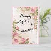 ハッピーバースデーロマンチック招待状 招待状 (スタンド正面)