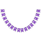 ハッピーバースデーローンブラッククロウインツリーズパープルスカイ バンティングフラッグ (全)