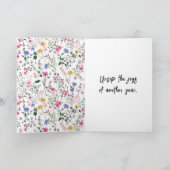 ハッピーバースデーワイルドフラワージッパー カード (内部)