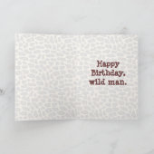 ハッピーバースデーワイルドマン カード (内部)