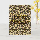 ハッピーバースデーワイルドマン カード (黄色い花)